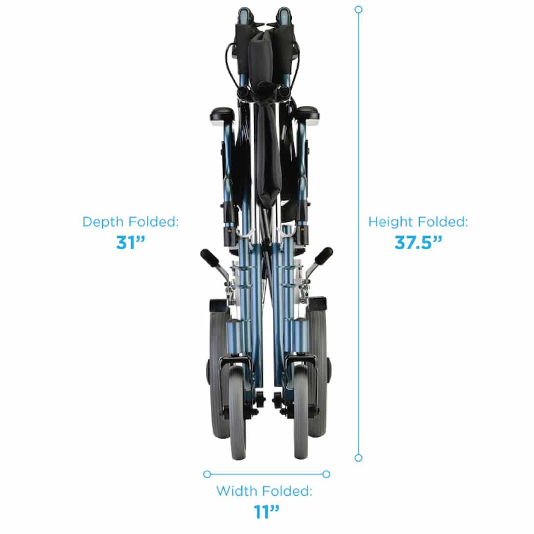 Heavy Duty Transport Chair with 12