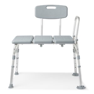 Medline Guardian Transfer Bench with Adjustable Legs and Backrest - Available at You Can Home Medical in Denver, CO - In-Store Pickup and Local Delivery Available